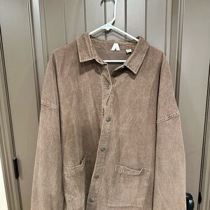 Roxy Men's Tan Corduroy Shirt Jacket